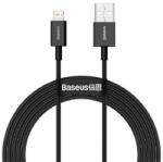 Baseus SUPERIOR adatkábel (USB - lightning, 2.4A, PD gyorstöltő, 200cm, törésgátló) FEKETE