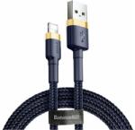 Baseus CAFULE adatkábel (USB - lightning, 2.4A, gyorstöltő, 100cm, cipőfűző) SÖTÉTKÉK
