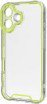Celly GLOW szilikon tok, fluoreszkáló szélekkel, iPhone 16, lime