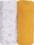 Bubaba muslin pelenka 2 db 70x70 cm - Yellow - babyshopkaposvar