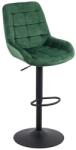 CHAIRS-ON Scaun de bar din catifea si cadru metalic-ABS145-verde