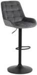 CHAIRS-ON Scaun de bar din catifea si cadru metalic-ABS145-gri
