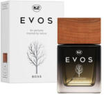 K2 Parfum Auto Spray K2 EVOS BOSS 50ml, Aroma Lemnoasa (Trandafir, Argan, Patchouli), Sticla cu Dop de Lemn (V054)