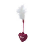 TRIXIE 9935262 Valentine's heart with feather - plüss szív formájú játék macskák részére (7cm/25cm)