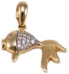 Ékszershop Köves halacska arany medál (1300690)