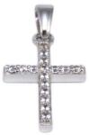 Ékszershop Köves fehérarany kereszt medál (1302932)