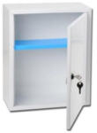 GUARDER Fém gyógyszerszekrény, zárható, 370x300x140 mm