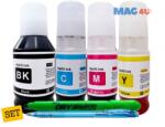 Alphachem Set Cerneala Compatibila Canon GI41 (1x140ml Black, 1x70ml Cyan, 1x70ml Magenta, 1x70ml Yellow) + Pix cu Mecanism si Textmarker Non-Toxic