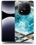 Picasee Husă neagră din silicon pentru Xiaomi Redmi Note 14 Pro+ 5G - Blue geometry