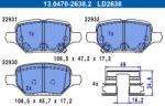 ATE set placute frana, frana disc ATE Ceramic 13.0470-2638.2 (13.0470-2638.2)
