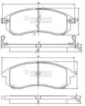 NIPPARTS set placute frana, frana disc NIPPARTS N3605052 (N3605052)