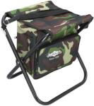 Mikado Összecsukható szék hátizsákkal - Terepszínű (max terhelés 100kg) (IS12-81B-CA)