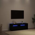 vidaXL fekete tölgy szerelt fa TV-szekrény LED-ekkel 120x35x40 cm (862031)