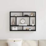 vidaXL fekete tölgy színű szerelt fa fali polc 75 x 16 x 55 cm (862047)