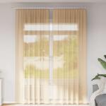 vidaXL 2 db homokszínű fátyolfüggönyök hurokkal 140x260 cm (4102310)