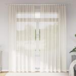 vidaXL 2 db krém színű fátyolfüggönyök fülecske tetejével 140x260 cm (4102268)