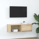 vidaXL sonoma tölgy színű szerelt fa fali TV-szekrény 80x31x25, 5 cm (861458)