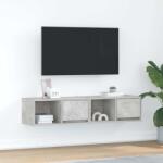 vidaXL 2 db betonszürke szerelt fa TV-szekrény 60x31x25, 5 cm (861443)