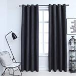 vidaXL 2 db antracitszürke sötétítőfüggöny fémgyűrűkkel 140 x 245 cm (134460)
