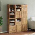 vidaXL 6 db tömörfa fenyőfa oldalsó szekrény ODDA 40x24x79 cm (3365354)
