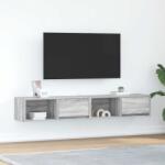 vidaXL 2 db szürke sonoma szerelt fa fali TV-szekrény 80x31x25, 5 cm (861465)