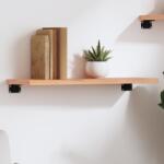 vidaXL világosbarna kezelt tömör tölgyfa fali polc 60x20x2 cm (363641) - vidaxl