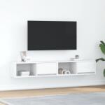 vidaXL 2 db fehér szerelt fa TV-szekrény 80x31x25, 5 cm (861455)