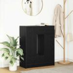 vidaXL fekete tölgy komód fiókokkal és ajtókkal 73x31x90 cm (861851)