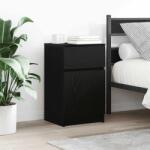 vidaXL 2 db fekete szerelt fa éjjeliszekrény 39x35x65 cm (861322)