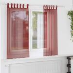 vidaXL 2 db borvörös voile függönyök rúd zsebekkel (4102246)