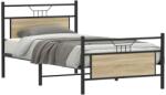 vidaXL sonoma tölgy színű szerelt fa ágykeret matrac nélkül 100x190 cm (4106804)