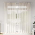 vidaXL 2 db krém színű fátyolfüggönyök fülecske tetejével 140x260 cm (4102269)