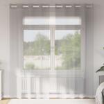 vidaXL 2 db világosszürke fátyolfüggönyök rojtokkal 140x225 cm (4102109)