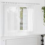 vidaXL 2 db fehér voile függönyök rúd zsebekkel (4102242)