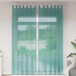 vidaXL 2 db türkizkék voile függönyök rúd zsebekkel (4102240)