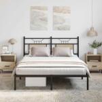 vidaXL sonoma tölgy színű szerelt fa ágykeret matrac nélkül 140x190 cm (4106792)