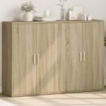 vidaXL 2 db sonoma tölgy színű szerelt fa tálalóasztal 60 x 31 x 84 cm (3276569)