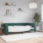 vidaXL sötétzöld bársony kanapéágy keret 100 x 200 cm (354253)