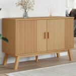 vidaXL OLDEN barna tömör fenyőfa tálalószekrény 114 x 43 x 73, 5 cm (358609)