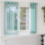 vidaXL 2 db türkizkékkel voile fátyolfüggönyök rojtokkal (4102143)