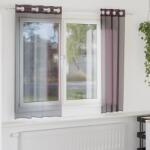 vidaXL 2 db lila fátyolfüggönyök rojtokkal 140x140 cm (4102101)