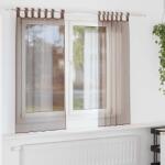 vidaXL 2 db barna voile függönyök rúd zsebekkel (4102172)