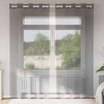 vidaXL 2 db sötétszürke fátyolfüggönyök rojtokkal 140x225 cm (4102079)