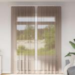vidaXL 2 db világosbarna fátyolfüggönyök hurokkal 140x260 cm (4102315)