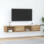 vidaXL 2 db kézműves tölgy színű szerelt fa TV-szekrény 80x31x25, 5 cm (861471)