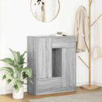 vidaXL szürke sonoma komód fiókokkal és ajtókkal 73x31x90 cm (861855)