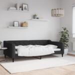 vidaXL fekete szövet kanapéágy 100 x 200 cm (354168)