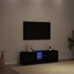 vidaXL fekete tölgy szerelt fa TV-szekrény LED-ekkel 120x30x36 cm (862034)