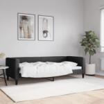 vidaXL fekete szövet kanapéágy 80 x 200 cm (353980)