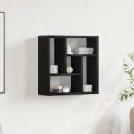 vidaXL fekete tölgy színű szerelt fa fali polc 45x16x45 cm (862511) - vidaxl
